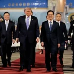 President Trump lands in China