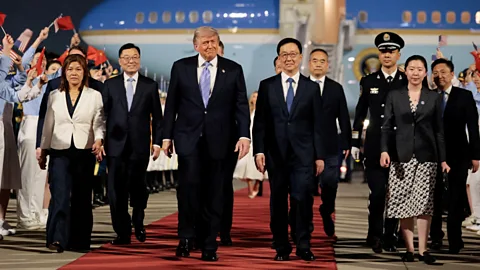 President Trump lands in China