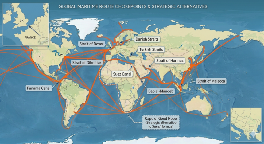 Strategic Chokepoints That Control World Trade